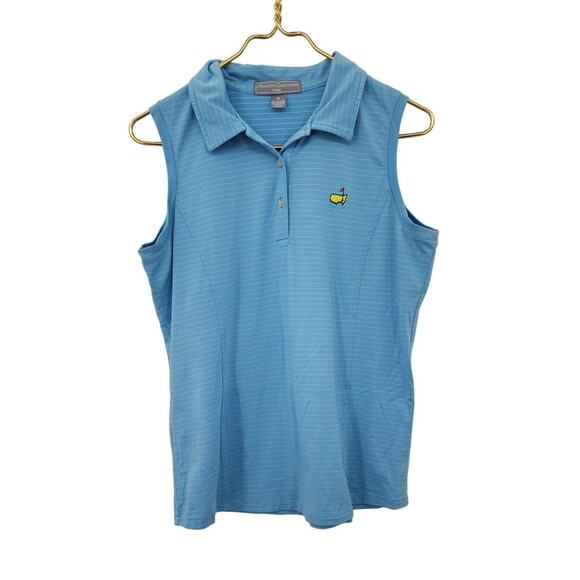 Masters Collection Ladies Sleeveless‎ Polo Blue Size Medium - Picture 1 of 6